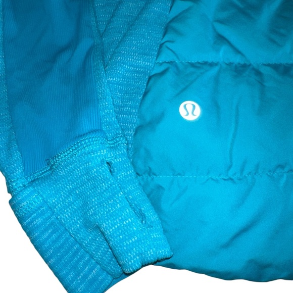 Lululemon Fluff Off Pullover Goose Down Light Aqua Blue Sz 6 - Picture 12 of 17
